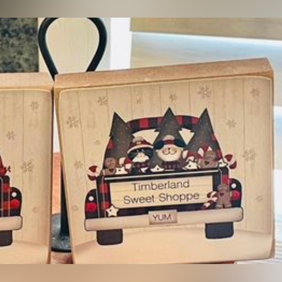 *Timberland Sweet Shoppe 4” Square Wood Block Shelf Sitter - Picture 6 of 6